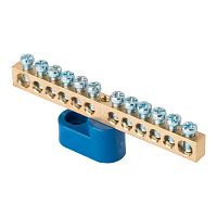 EKF Шина нулевая 63.12  (1 изолятор стойка) латунь (sn0-63-12-1)