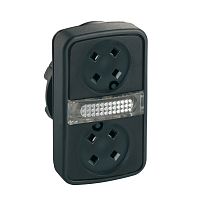 SCHNEIDER ELECTRIC Головка кнопки двойная без вставок + LED (ZB5AW7A9)