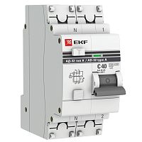 EKF Автомат дифференциальный АД-32 1P+N 40А/30мА  (тип А) PROxima (DA32-40-30-a-pro)