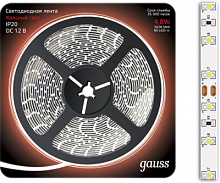 GAUSS Лента светодиодная LED 2835/60-SMD 4.8W 12V DC красный 5м (312000705)