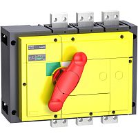 SCHNEIDER ELECTRIC Выключатель-разъединитель INS1600 3п красная рукоятка/желтая панель (31350)