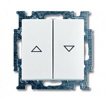 ABB Выключатель жалюзи с накладкой однополюсный с фиксацией альпийский белый  (2006/4 UC-94-507)  (2CKA001012A2140)