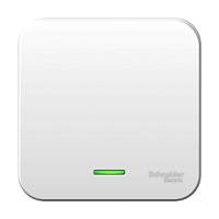 SCHNEIDER ELECTRIC Выключатель одноклавишный наружный BLАNCА  (cх.1) с подсветкой монтажной платы, 6А, 250В, белый (BLNVA061121)