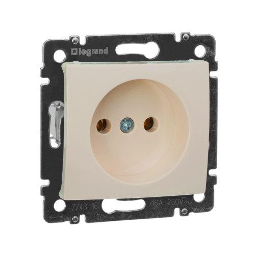 LEGRAND VALENA Розетка без заземления без шторок в рамку слоновая кость (774316 ) фото 2