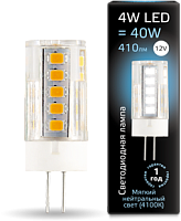 GAUSS Лампа светодиодная LED 4вт 12в G4 белый, капсульная  (207307204)
