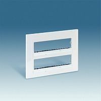 SIMON Накладка двухрядная с суппортами на 16 узких модулей S82C белый - белый (82851-30)