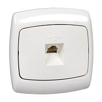 SCHNEIDER ELECTRIC РОНДО Розетка телефонная скрытая 160В 1А белая (RT-4S-BI)