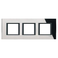 SCHNEIDER ELECTRIC РАМКА 3 ПОСТА ЧЕРНОЕ СТЕКЛО (MGU68.006.7C1)