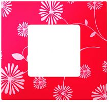 SIMON Рамка-декор на 1 пост для 2700610-03., S27Pl, красное & белое (2700617-803)