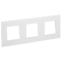 IEK SKANDY Рамка 3-местная SK-F23W стекло арктический белый  (SK-M32-G-K01)