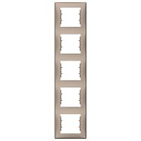 SCHNEIDER ELECTRIC Sedna Рамка 5 постов вертикальная титан (SDN5801568)