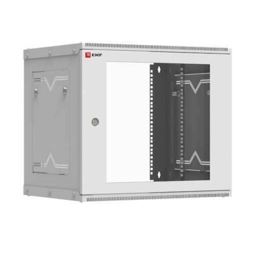 EKF Шкаф телекоммуникационный настенный разборный 9U  (600х450) дверь стекло, Astra A серия  Basic (ITB9G450D)