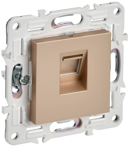 IEK SKANDY Розетка компьютерная RJ45 кат.6 SK-K02Sa песочный  (SK-K10-2-K98)