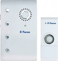 FERON Звонок E-367 (DB607) (кнопка IP44) 35 мелодий 2*1.5V/АА 315МНz(23674)