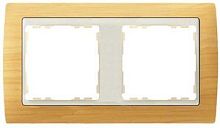 SIMON Рамка на 2 поста, S82, сосна - сл.кость (82725-69)
