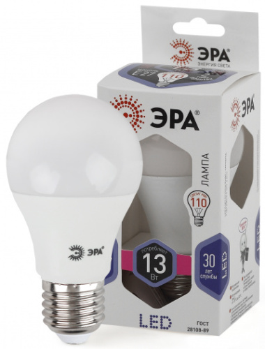 ЭРА Лампа светодиодная LED A60-13W-860-E27 (диод,груша,13Вт,хол,E27) (Б0031395)