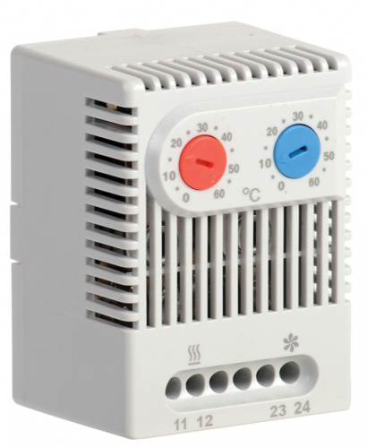 IEK Термостат двухканальный от 0 до +60C NO+NC (YCE-DTNO-NC-60)