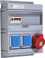 ABB Бокс MP16/1 с розетками в сборе IP44  (MP16/1)  (2CMA168998R1000)