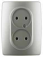 ЭРА Розетка 2X2P, 16A-250В, , перламутр, 12-2107-15 (Б0031247)
