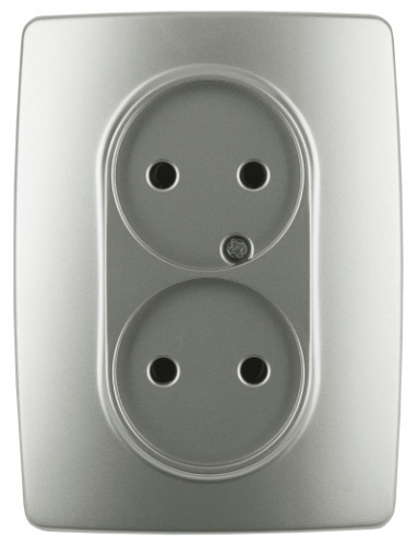 ЭРА Розетка 2X2P, 16A-250В, , перламутр, 12-2107-15 (Б0031247)