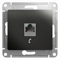 SCHNEIDER ELECTRIC GLOSSA Розетка телефонная RJ11 антрацит в рамку (GSL000781T)
