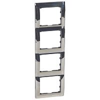 LEGRAND Galea Life Рамка 4 поста вертикальная Chrome (771938 )