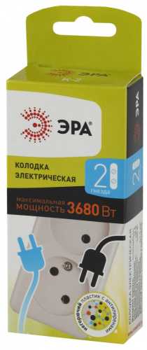 ЭРА Колодка 2гн, без зазeмл  (10/40/1920) K-2 (Б0003474)