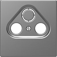 SCHNEIDER ELECTRIC Накладка центральная TV-розетки D-Life 2/3 отверстий сталь нержавеющая SD (MTN4123-6036)