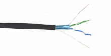 Витая пара ITK кабель связи F/UTP (экранированный) категория 5е 2 пары 24 AWG LDPE (500м) черный од