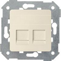 SIMON Адаптер на 2 RJ45(12) 75528-, 75540-, 75541-, 75544-39, шторки, S82,82N, сл. кость (82006-31)