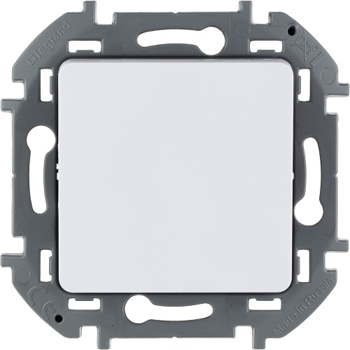 LEGRAND INSPIRIA Переключатель кнопочный одноклавишный   для скрытого монтажа, цвет &quot;Белый&quot;, номинальный ток 6 А, напряжение ~250В  (673690) фото 4