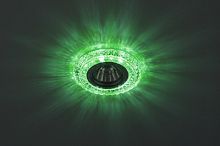 ЭРА Светильник точечный DK LD3 SL/WH+GR декор cо светодиодной подсветкой  (белый+зеленый), прозрачный (Б0019204)