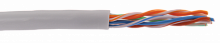 Витая пара U/UTP категория 5е 4 пары 24 AWG ПВХ (500м) серый
