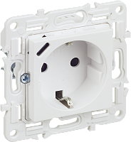 IEK SKANDY Розетка с заземлением с защитными шторками 16А с USB C 18Вт SK-R17W арктический белый  (SK-R14-16-U14-018-K01)