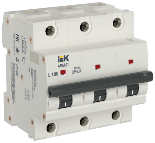 IEK ARMAT Автоматический выключатель M10H 3P L 100А  (AR-M10H-3-L100)