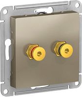SCHNEIDER ELECTRIC Аудиорозетка ATLASDESIGN двухместная шампань (ATN000587)