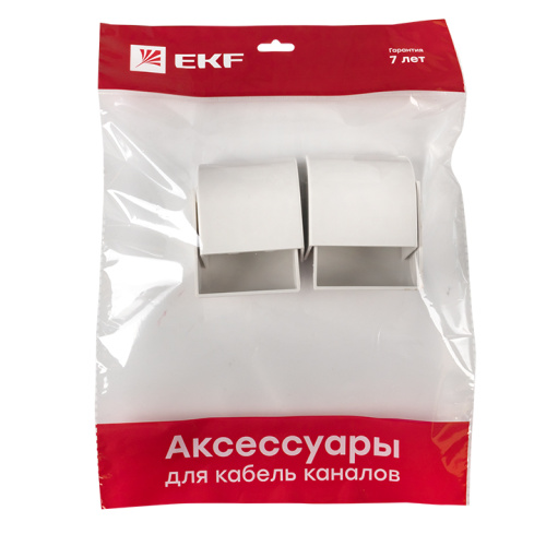EKF Заглушка  (60х40)  (4 шт) Plast PROxima белый (ecw-60-40x4) фото 4