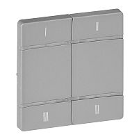 LEGRAND Valena LIFE MyHome Play Zigbee  Лицевая панель для 4-сценарного радиоуправляющего устройства Алюмин (754813 )