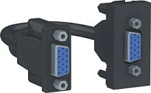 SCHNEIDER ELECTRIC Розетка UNICA MODULAR HD15 female (VGA) 1 модуль антрацит (NU343254)