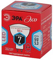 ЭРА Лампа светодиодная ECO LED MR16-7W-840-GU5.3  (диод, софит, 7Вт, нейтр, GU5.3)   (10/100/4000)  (Б0040875)