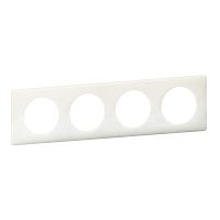 LEGRAND Рамка, четырехпостовая, белый глянец (066634 )