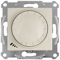 SCHNEIDER ELECTRIC  Sedna SDN2201247 Светорегулятор поворотно-нажимной (400 Вт, под рамку, возм. упр. с 2х мест, с/у, с возм. о/у, бежевый) (SDN2201247)