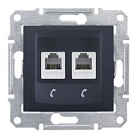 SCHNEIDER ELECTRIC Sedna Розетка двойная телефонная графит (SDN4201170)