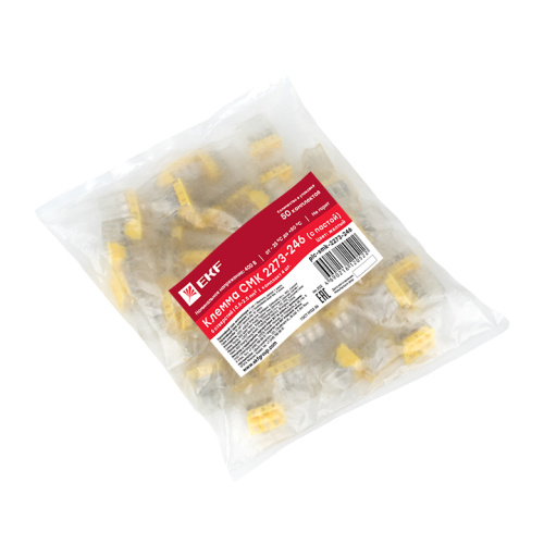 EKF Клемма строительно-монтажная СМК 2273-246 PROxima с пастой 6 отверстий 0.5-2.5мм.кв.  (50шт) (plc-smk-2273-246) фото 4