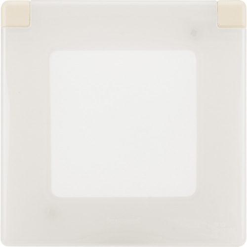 LEGRAND INSPIRIA Рамка с защитной крышкой IP44 IK07   для скрытого монтажа 1 механизма  , степень пылевлагозащиты IP44, степень ударопрочности IK07, цвет "Слоновая кость" (673921)