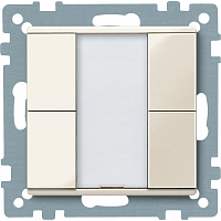 SCHNEIDER ELECTRIC Выключатель двухкнопочный SM PLUS бежевый/белый (MTN617244)