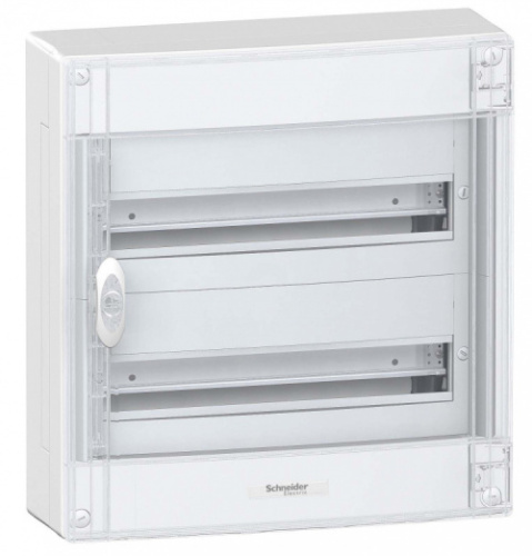 SCHNEIDER ELECTRIC Щит распределительный навесной ЩРн-П-26 IP40 пластиковый прозрачная дверь белый Pragma  (PRA29213)
