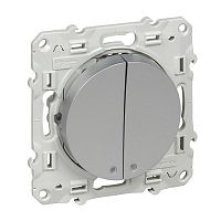 SCHNEIDER ELECTRIC Выключатель Х2 с LED алюминий (S53R221)