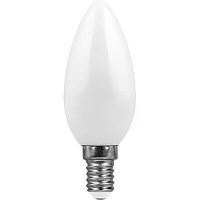 FERON Лампа светодиодная LED 7вт Е14 теплый матовая свеча FILAMENT (LB-66) (25785)