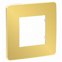 SCHNEIDER ELECTRIC Рамка UNICA STUDIO однопостовая золото/белый (NU280259)
